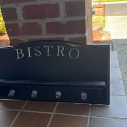 Bistro Shelf With Hooks 
