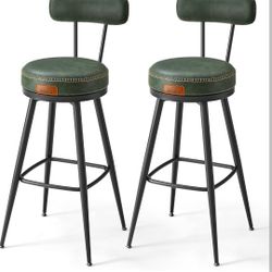 VASAGLE EKHO Collection - Bar Stools, Green, Set of 2.