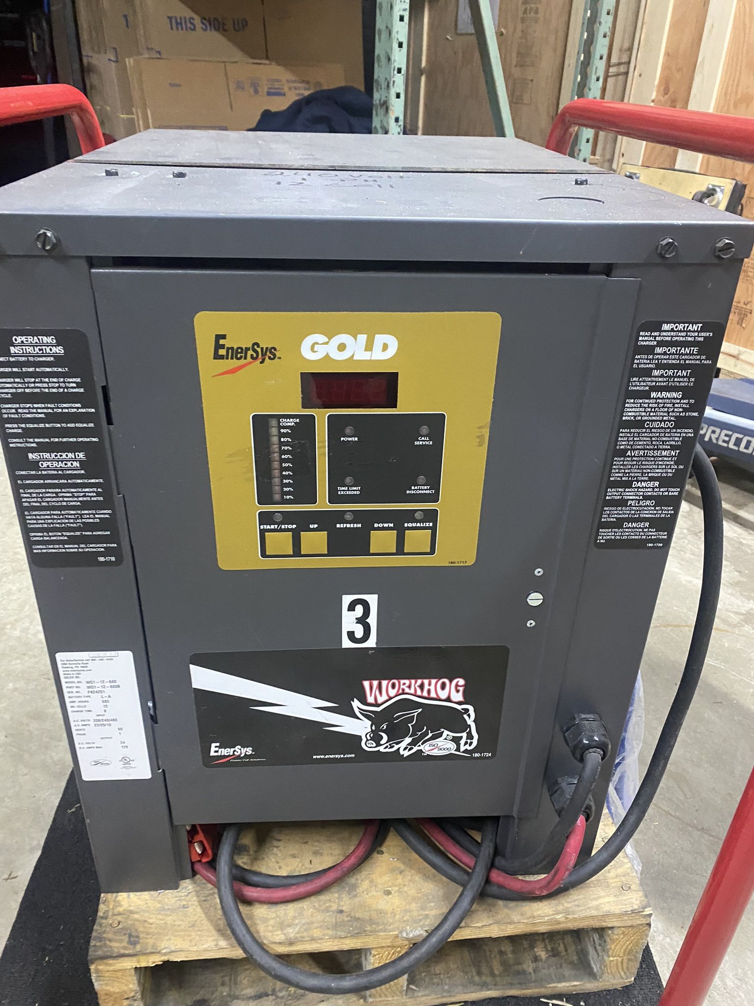 ENERSYS WORKHOG FORKLIFT BATTERY CHARGER,