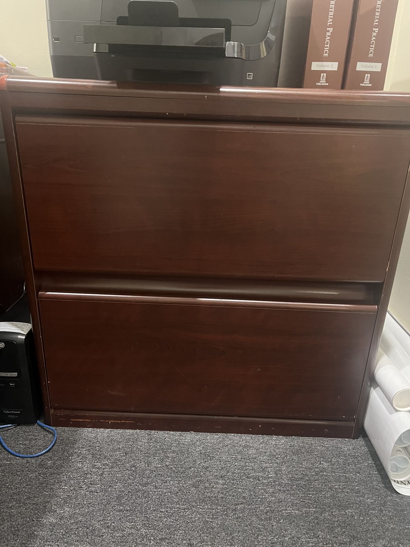 Wooded filing cabinet