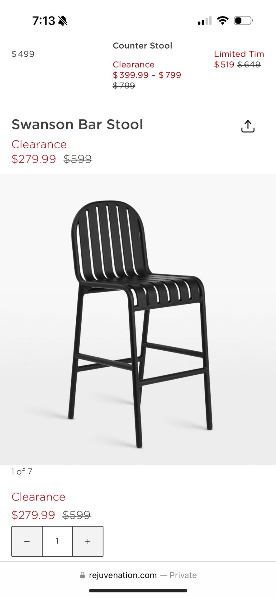 Swanson bar stool