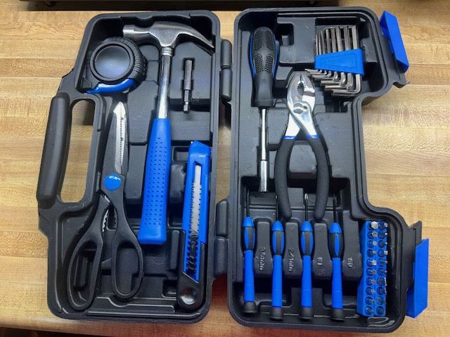 New, FIRM, 39 PCS Hand Tool Set/Household Tools Kit Box /Mechanics Kit w/Carry Case /Tool box Tool set