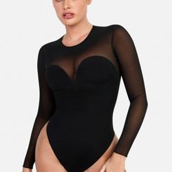 New Black Popilush Shapewear Bodysuit 