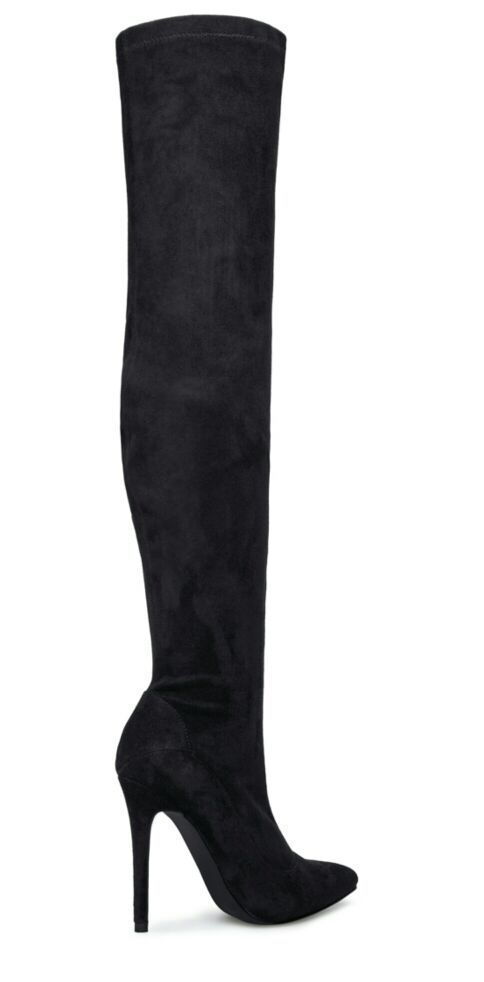 Sz. 9 over the knee boots blk/gold