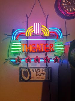 THEATHER NEON SIGN”” GLASS”””