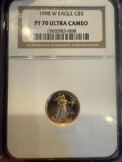 1998 W $5 Gold Eagle 🦅 PF70 Ultra Cameo