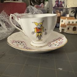 Queen Anne Lady Luck Bone China Cup and Saucer. 