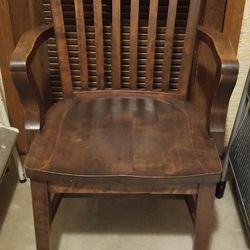 Own A Piece Of SPARTANBURG HISTORY - Solid Wood Bankers Chair Library Office Dining Vintage Antique 