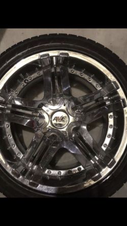 20” chrome ave rims with tires