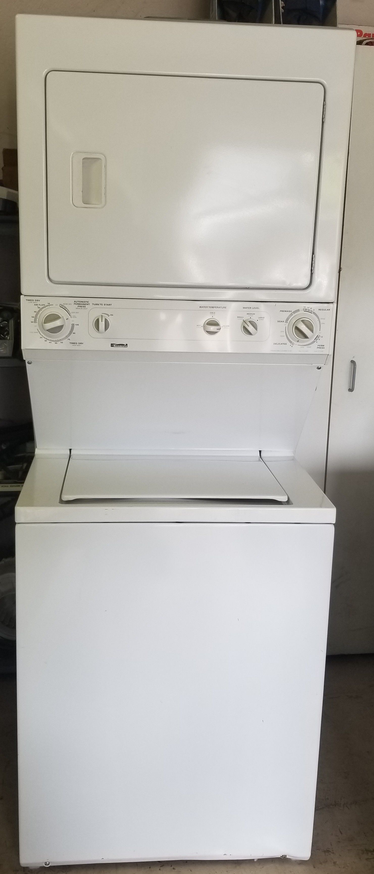 Kenmore washer and electric dryer combo heavy duty super capacity works great