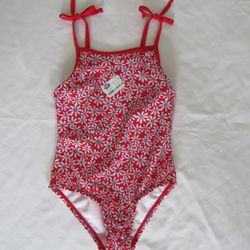 New Girls 4T Floral Print Swimsuit 