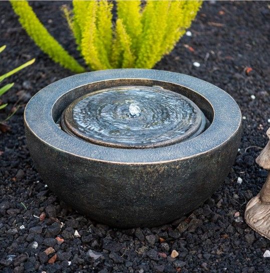 ROUND SPHERE WATER FOUNTAIN 19.88"L x 19.88"W x 9.65"H