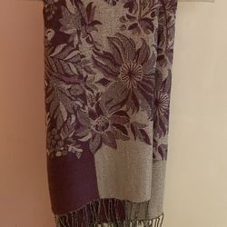 Silver And Purple Scarf
