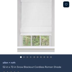 52w 72h Blackout Roman Shade Cordless