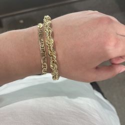 10k Gold Rope Bracelet 