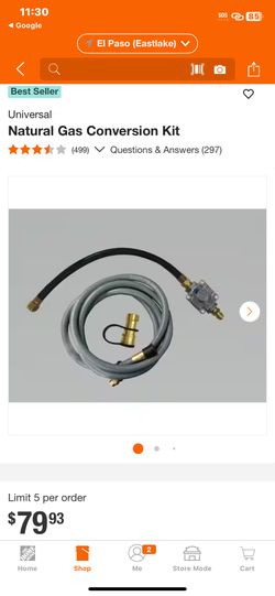 Universal Natural Gas Conversion Kit