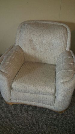 Horse hair stuffed antique chair