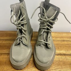 Cute green combat Boots