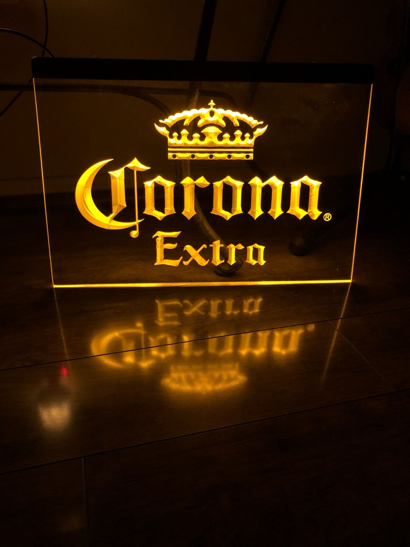 CORONA EXTRA LED NEON GOLD LIGHT SIGN 8x12