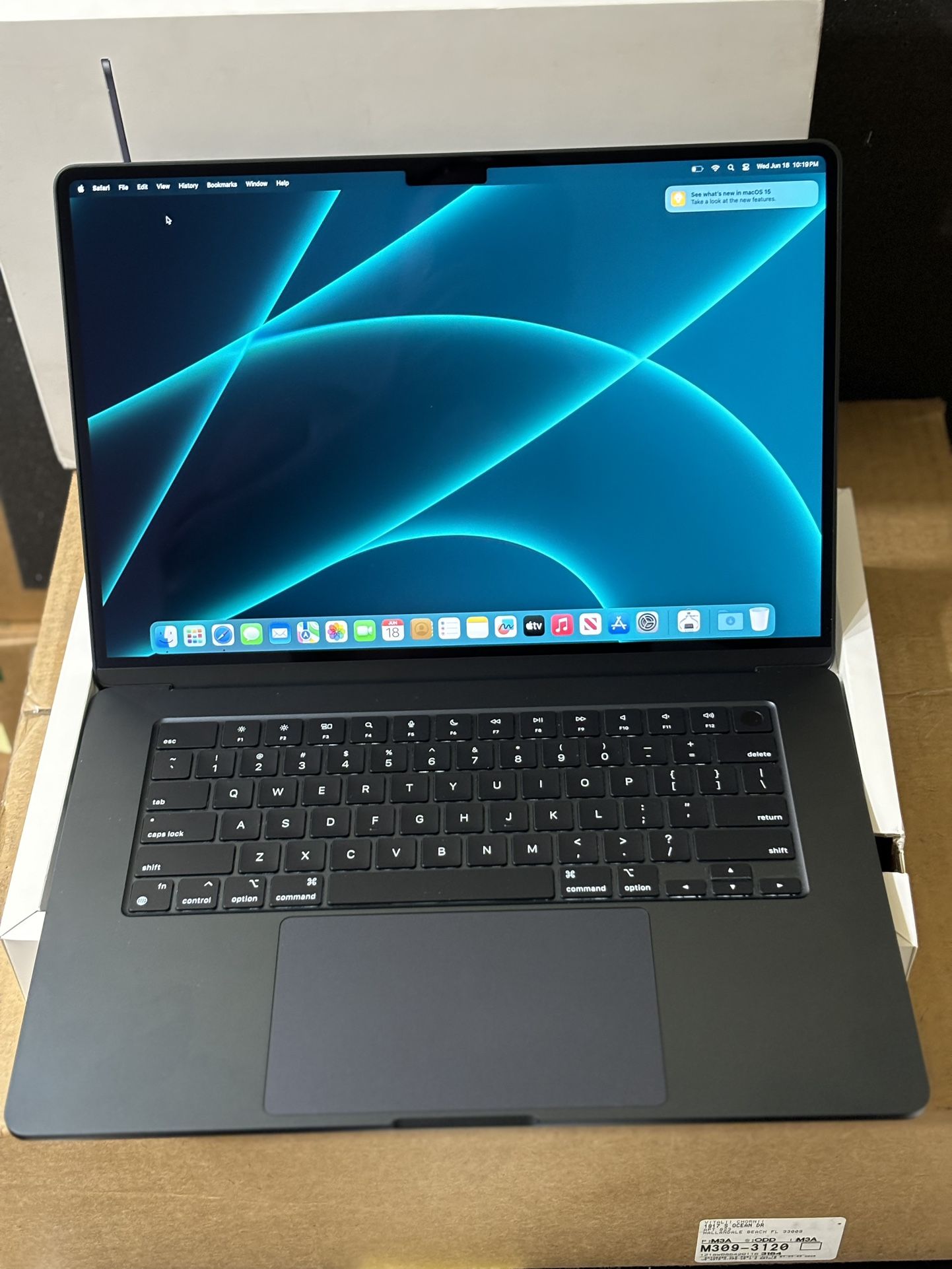 MacBook Air 15 M3 2024 8 gb ram 256 gb ssd midnight
