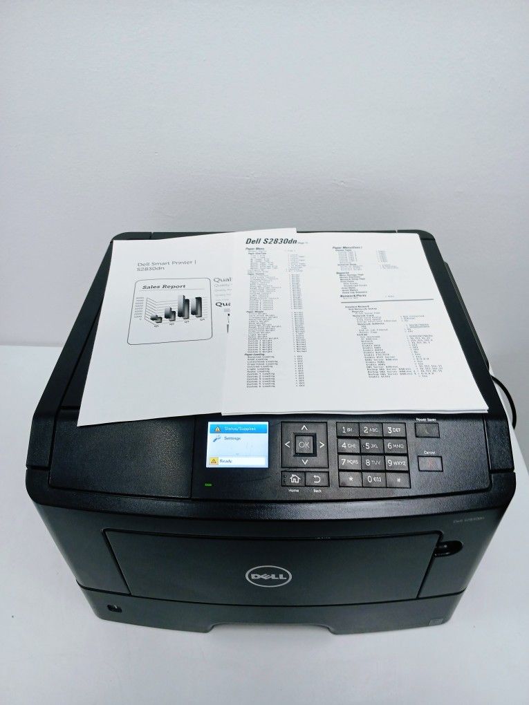 Laser Printer DELL S2830dn || Prints Automatically Double-Sided || Speed Up To 40ppm || USB2.0 || Ethernet RJ-45 || Network ||