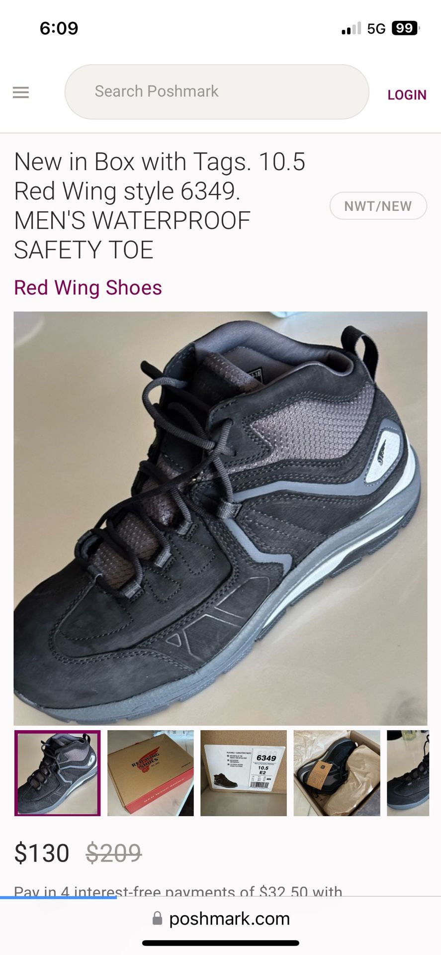 Red Wing Steel Toe Work Boots