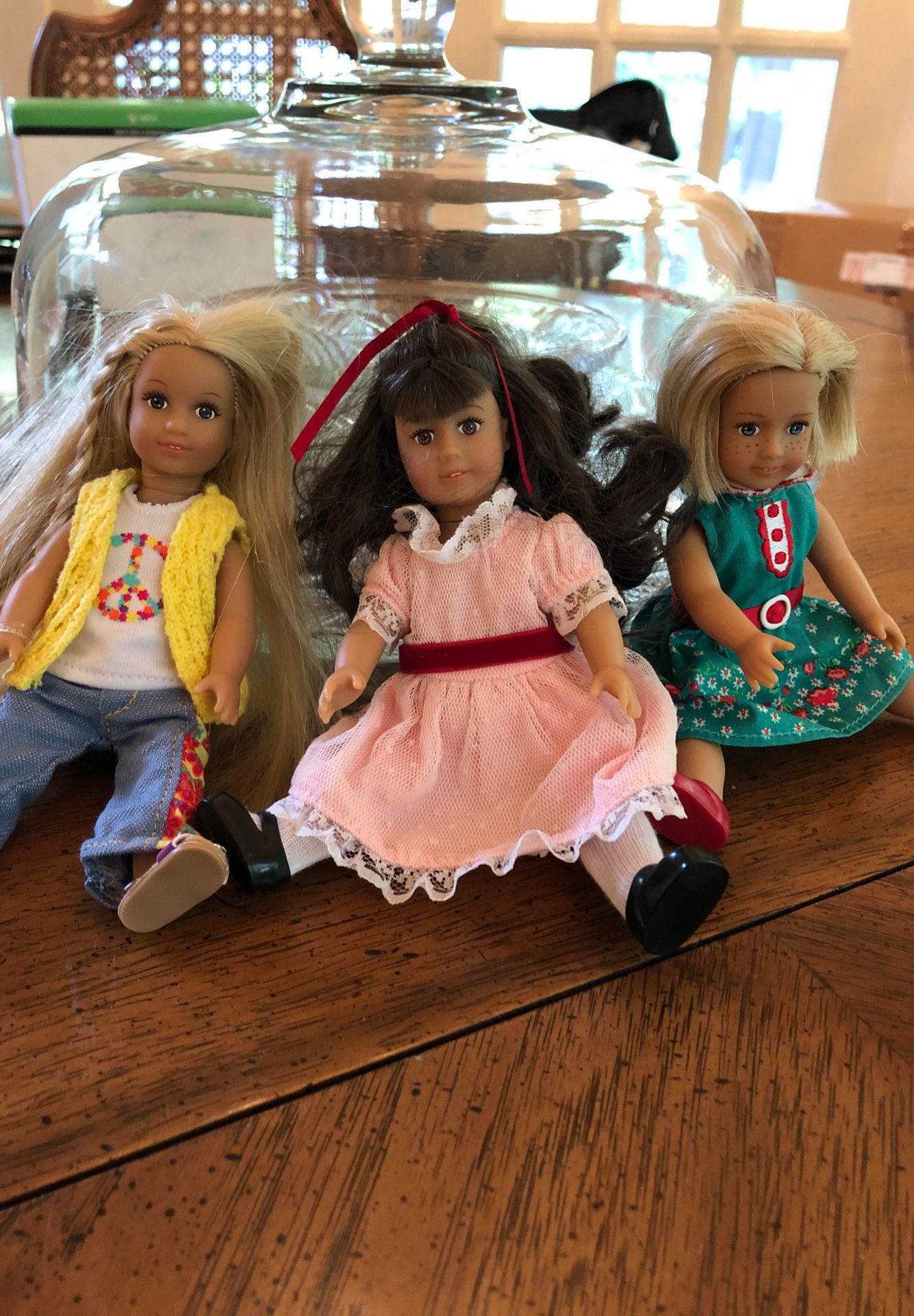 3 mini American girl dolls. Kit, Abigail and one other. for Sale in
