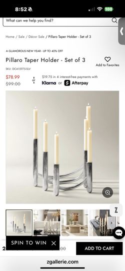 Taper Candle Holder Comes In 3 Pieces