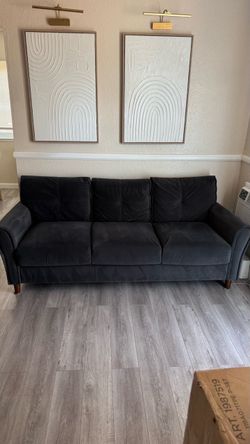 Dark grey couches set of two