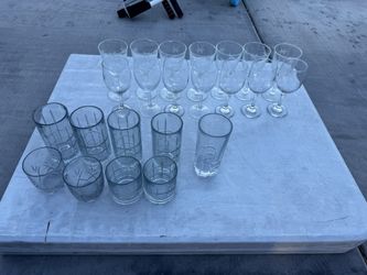 Glass Cups & Wine Glass