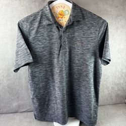 Greg Norman Play Dry Polo Shirt Men’s XL Gray Space Dye Golf Short Sleeve