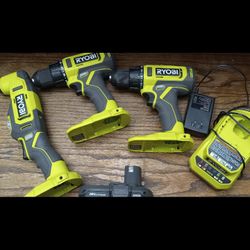 RYOBI PCL206 18V LITHIUM 1.5AH DRILL/DRIVER KIT WITH BATTERY  AND CHARGER 