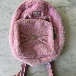 Limited too Plush Toddler Sized Cat Backpack With 2 Zipper Pockets