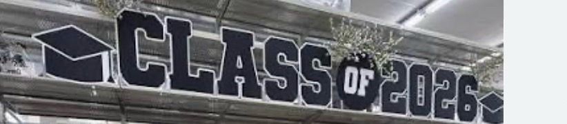 class of 2026 outside decoration stand