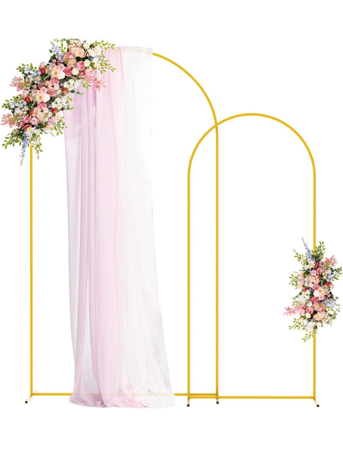 Gold Metal Arch Backdrop Stand