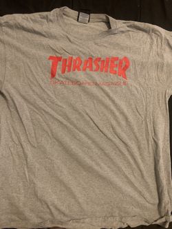 Grey Thrasher Skateboarding Magazine T - Shirt
