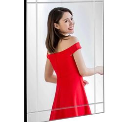36x24in Rectangular Bedroom Bathroom Entryway Decorative Frameless Wall Mirror