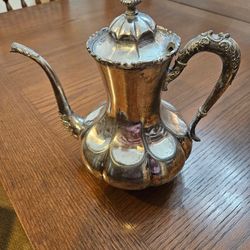 Antique vintage eureka silver plated teapot