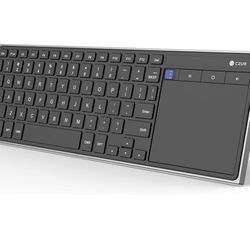 CZUR Rechargeable Bluetooth Keyboard with Touchpad, Portable Computer Keyboard with Trackpad, Wireless Ultra Slim Keyboard for PC/Laptop/Tablet/Phone