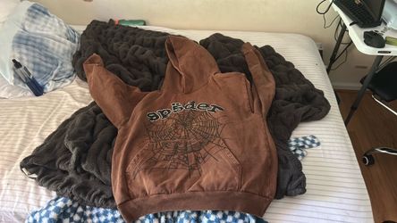 Sp5der hoodie brown xl