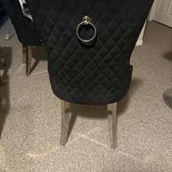 Black Dining Chairs Legs Silver