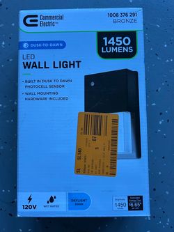 Commercial Electric 100-Watt Equivalent Integrated LED Bronze Security Dusk to D