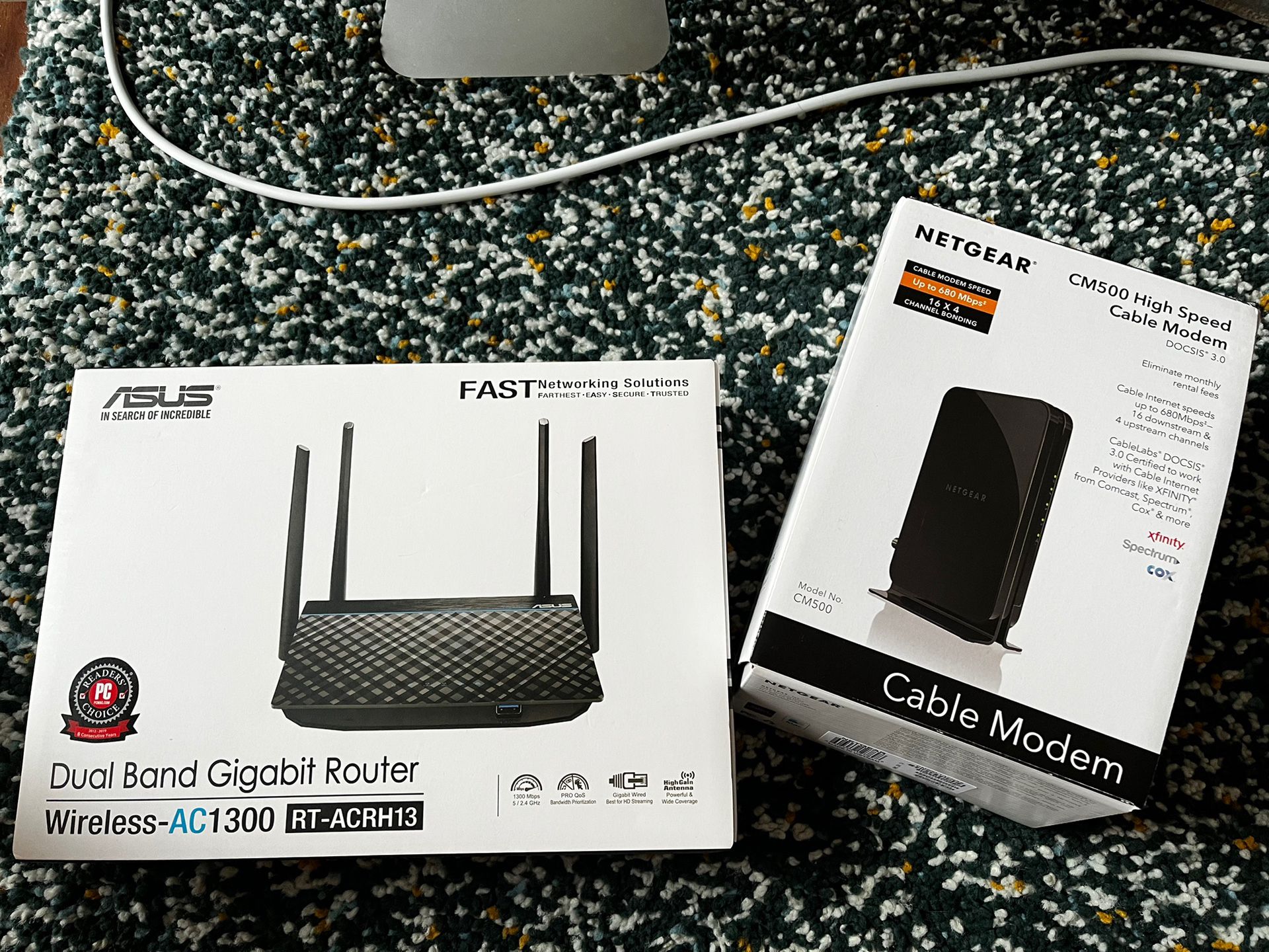 ASUS And Netgear Router and Modem Excellent