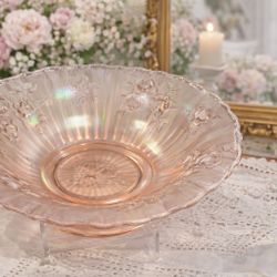 Pink Fenton Dish Antique 