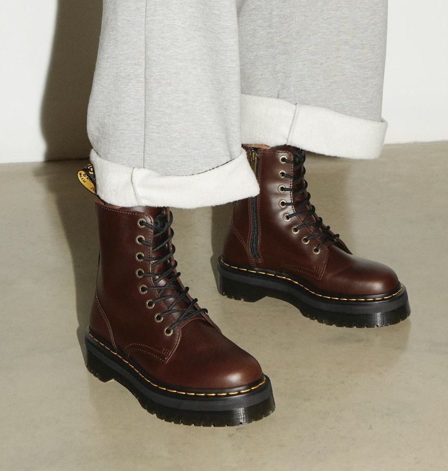 NEW JADON Brown BOOT PULL UP LEATHER PLATFORM Boots, Men’s Size 13