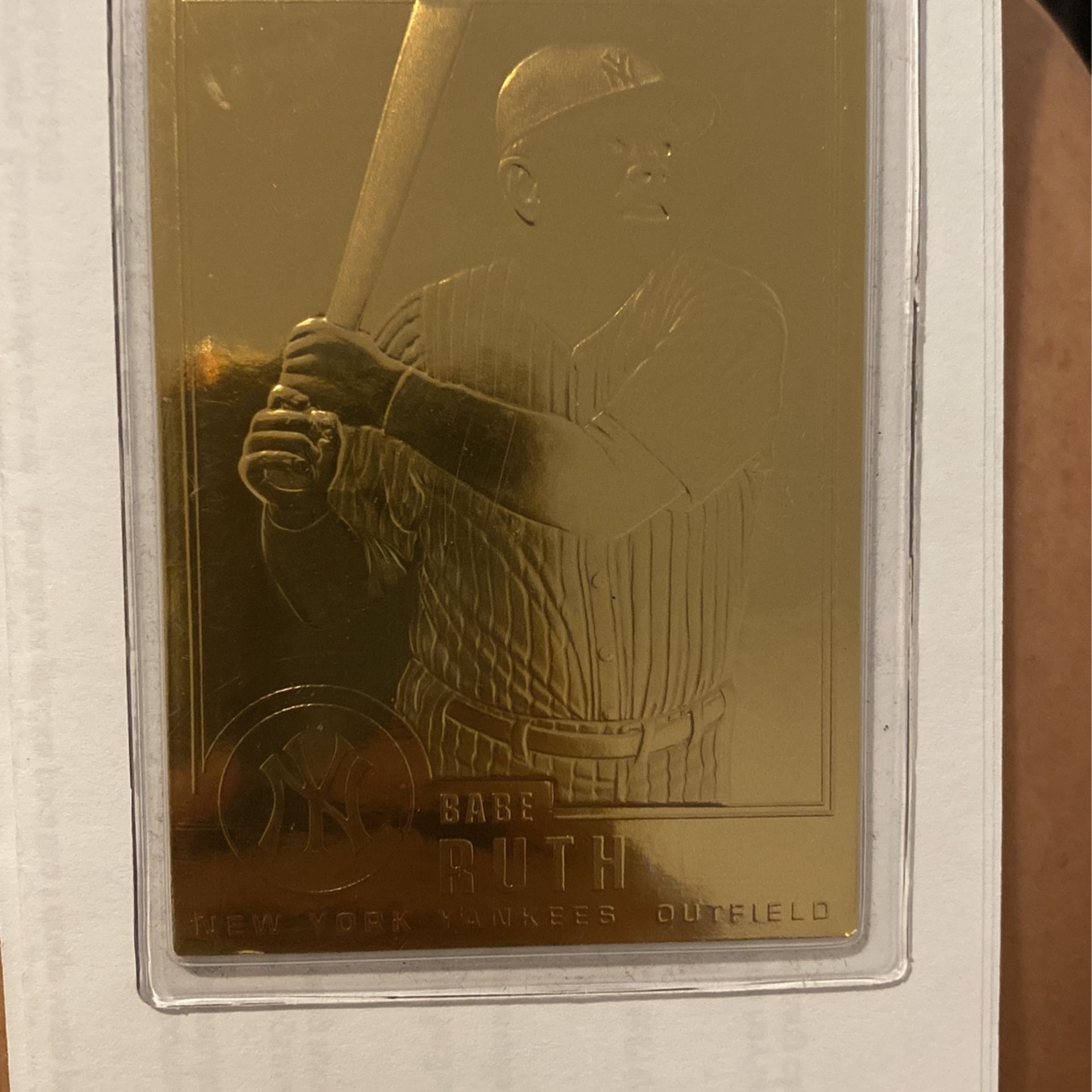 Babe Ruth 24kt Gold #30 Baseball Card