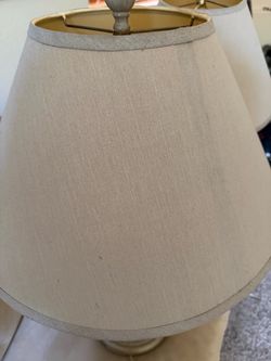 Table Lamp with Beige Linen Shade