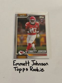 Emmett Johnson Kansas City Chiefs RB Topps Rookie Card.