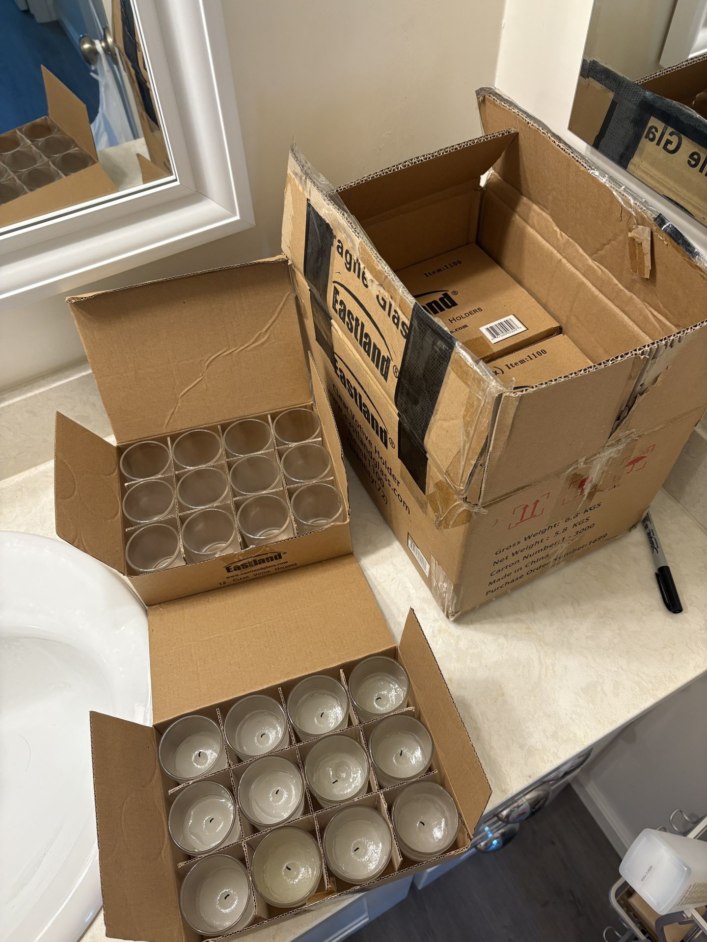71 Clear Glass Votive Candle Holders