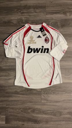 Adidas AC Milan 2007/08 Away Jersey White with red stripes on shoulders and sides